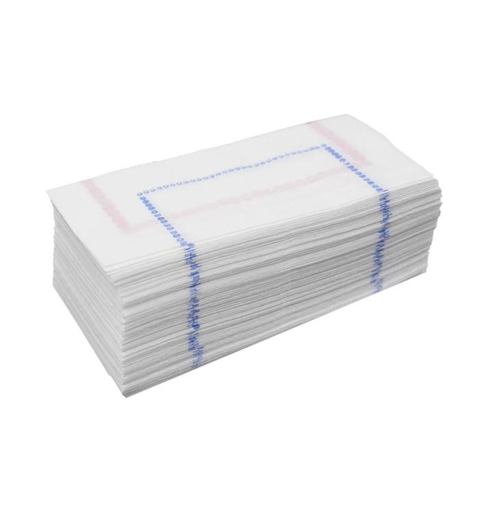 Papieren servet "Zigzag" blauw-rode 14x14 (25.000 stuks) Papieren servet "Zigzag" blauw-rode 14x14 (25.000 stuks)