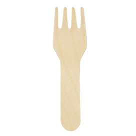 Mini Fourchette en Bois 7,5cm (100 Utés)