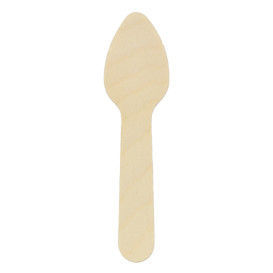 Mini Cuillère en Bois 7,5cm (100 Utés)