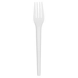 Fourchette Biodégradable CPLA Blanc 17cm (1.000 Utés)