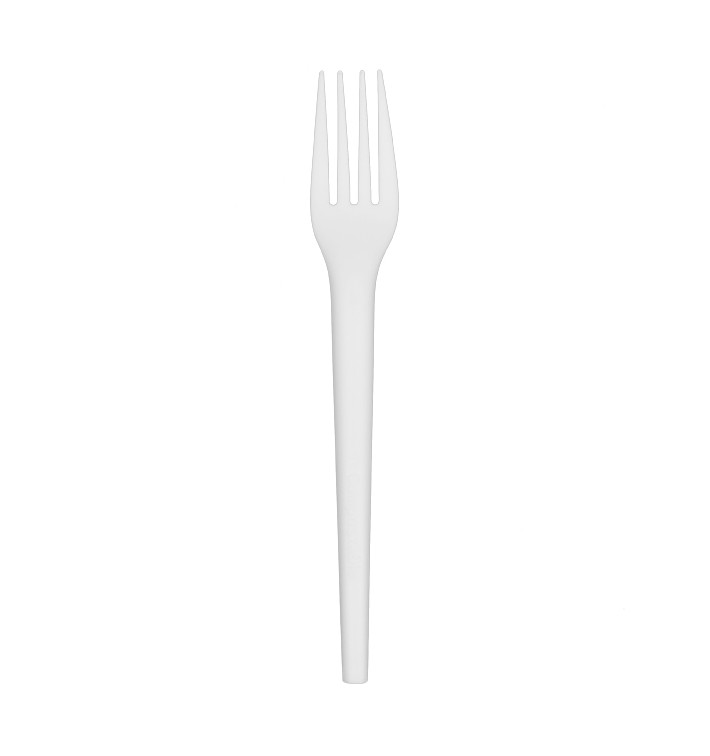 Fourchette Biodégradable CPLA Blanc 17cm (1.000 Utés)