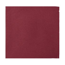 Papieren servet Micropunt bordeauxrood 20x20cm 2C (100 stuks) 