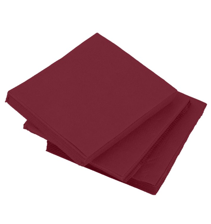 Papieren servet Micropunt bordeauxrood 20x20cm 2C (100 stuks) Papieren servet Micropunt bordeauxrood 20x20cm 2C (100 stuks)