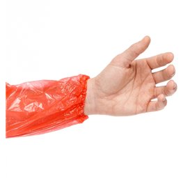 Wegwerp plastic Over omhulsel PE rood G80 18x44cm (1.000 stuks)