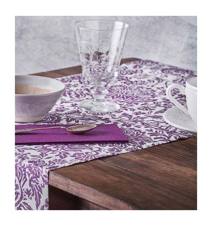 Airlaid Tafelkleed Rol 0,4x48m "Versalles" Purper 50g/m² V30cm (1 Stuk) Airlaid Tafelkleed Rol 0,4x48m "Versalles" Purper 50g/m² V30cm (1 Stuk)