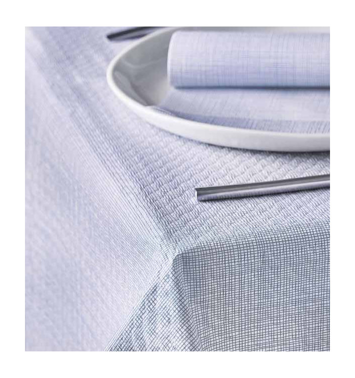 Nappe en papier 1,2x1,2m "Entre Lignes" Bleu 40g/m² (300 Utés) Nappe en papier 1,2x1,2m "Entre Lignes" Bleu 40g/m² (300 Utés)