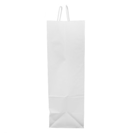 Sac en papier Blanc avec Anses Kraft 100g/m² 44+15x46cm (200 Utés)