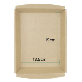 Bakvorm van papier kraft 19x13,5x3,5cm (250 stuks)