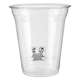 Stof gebaseerd op Maizena PLA beker Bio transparant 450ml Ø9,5cm (1200 stuks)