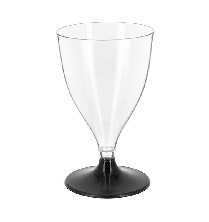 Herbruikbare PS Beker Water/Wijn Antraciet Voet 200ml 2P (6 Eenheden) Herbruikbare PS Beker Water/Wijn Antraciet Voet 200ml 2P (6 Eenheden)