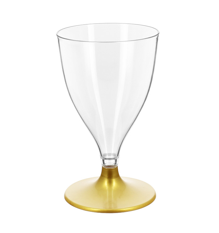 Verre Réutilisable PS Eau/Vin Pied Or 200ml 2P (48 Utés) Verre Réutilisable PS Eau/Vin Pied Or 200ml 2P (48 Utés)