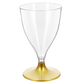 Verre Réutilisable PS Eau/Vin Pied Or 200ml 2P (6 Utés)