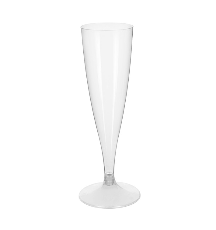 Plastic stam fluitglas Mousserende Wijn transparant 140ml 2P (20 stuks) Plastic stam fluitglas Mousserende Wijn transparant 140ml 2P (20 stuks)