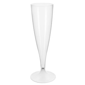 Plastic stam fluitglas Mousserende Wijn wit 140ml 2P (20 stuks)