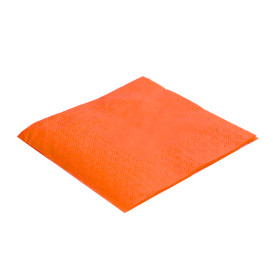 Papieren servet oranje 20x20cm (100 stuks) 