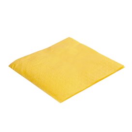 Papieren servet geel 20x20cm (6.000 stuks)
