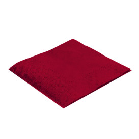 Serviette Papier à Cocktail  20x20 Bordeaux (100 Utés)