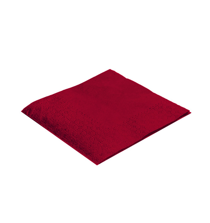 Serviette Papier à Cocktail 20x20 Bordeaux (100 Utés) Serviette Papier à Cocktail 20x20 Bordeaux (100 Utés)
