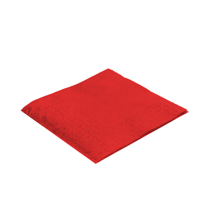 Serviette Papier à Cocktail 20x20 Rouge (6.000 Utés) Serviette Papier à Cocktail 20x20 Rouge (6.000 Utés)