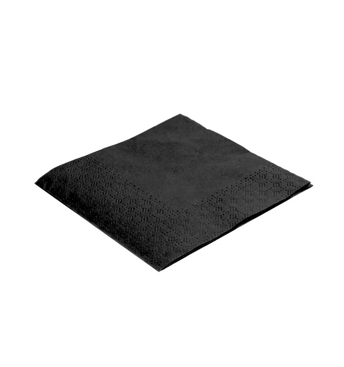 Serviette Papier à Cocktail 20x20cm Noire (6.000 Unités) Serviette Papier à Cocktail 20x20cm Noire (6.000 Unités)