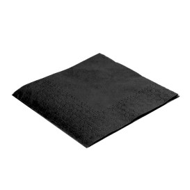 Serviette Papier à Cocktail  20x20cm Noire (100 Unités)