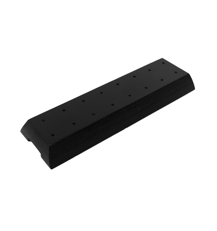 Support en Bambou Noir pour Piques 20x6x2cm (12 Utés) Support en Bambou Noir pour Piques 20x6x2cm (12 Utés)