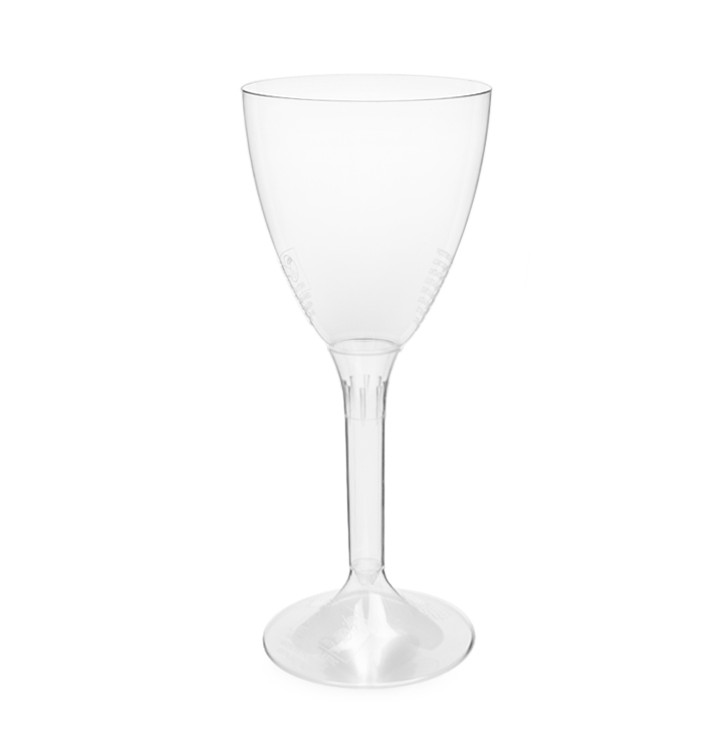 Plastic stamglas wijn transparant verwijderbare stam 180ml (200 stuks) Plastic stamglas wijn transparant verwijderbare stam 180ml (200 stuks)