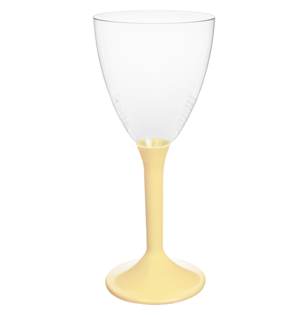 Plastic stamglas wijn crème verwijderbare stam 180ml (20 stuks)