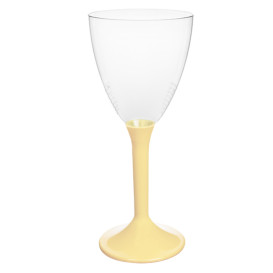 Verre Plastique Vin Pied Crème 180ml 2P (200 Utés)