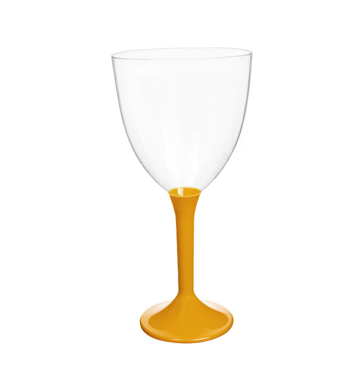 Verre en Plastique Vin Pied Mangue 300ml 2P (200 Utés)