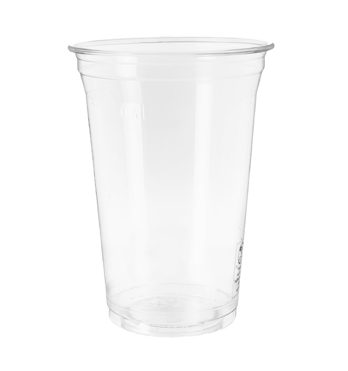 Stof gebaseerd op Maizena PLA beker Bio transparant 550ml Ø9,5cm (1120 stuks) Stof gebaseerd op Maizena PLA beker Bio transparant 550ml Ø9,5cm (1120 stuks)