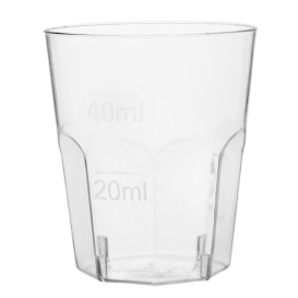 Verre Plastique à Shot Transp. PS Ø45mm 50ml (1000 Utés)