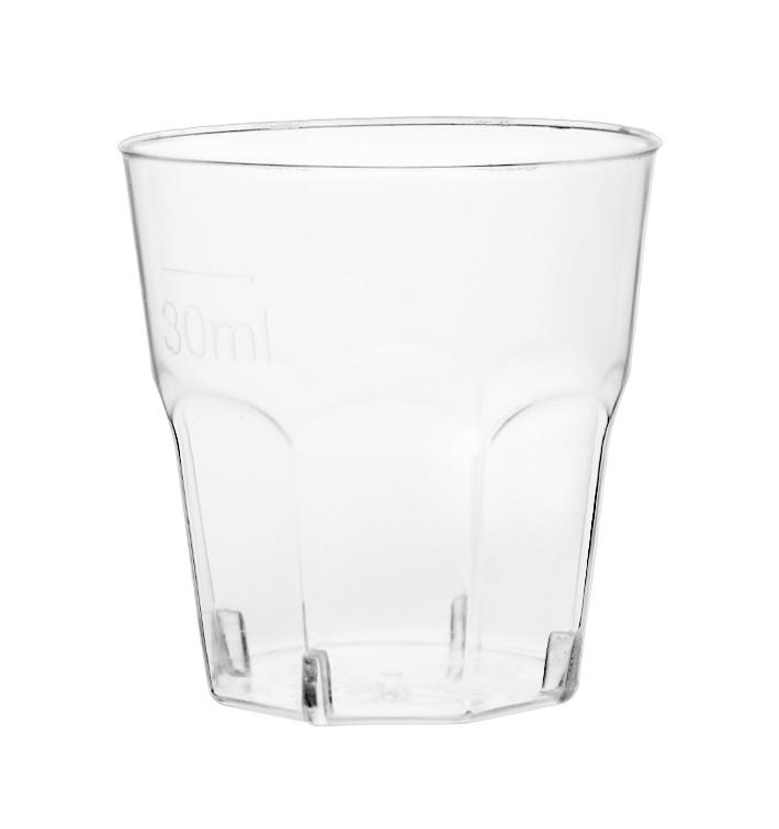 Verre Plastique à Shot Transp. PS Ø40mm 30ml (2000 Utés) Verre Plastique à Shot Transp. PS Ø40mm 30ml (2000 Utés)