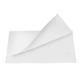 Papieren zak Vetvrij open 20x13/10cm wit (100 stuks)