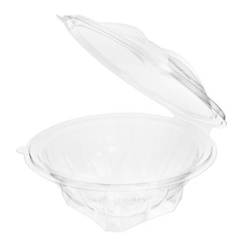 Saladier Rond avec charnière APET Transparent 600ml Ø175mm (230 Utés)