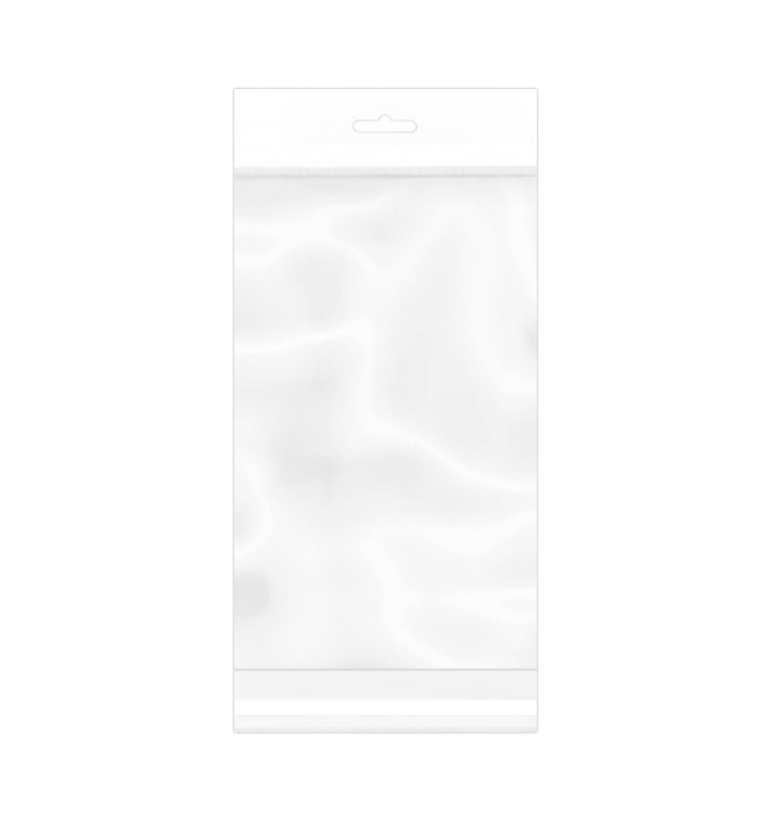 Sac en PP BO Avec Fermeture Adhésive et Trou Européen 16x30cm G160 (100 Utés) Sac en PP BO Avec Fermeture Adhésive et Trou Européen 16x30cm G160 (100 Utés)