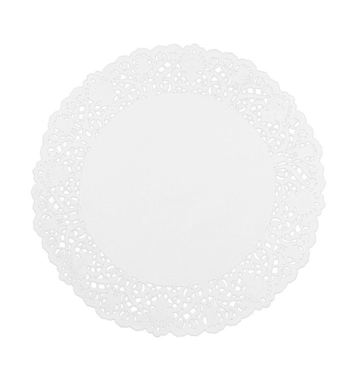 Dentelle en papier blanc Ø240mm (250 Unités) Dentelle en papier blanc Ø240mm (250 Unités)