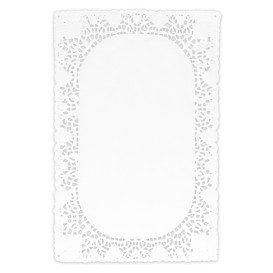 Dentelle en papier Rectangulaire Blanc 20x30cm (250 Utés)