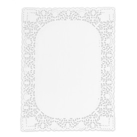 Dentelle en papier Rectangulaire Blanc 30x40cm (1.000 Utés)