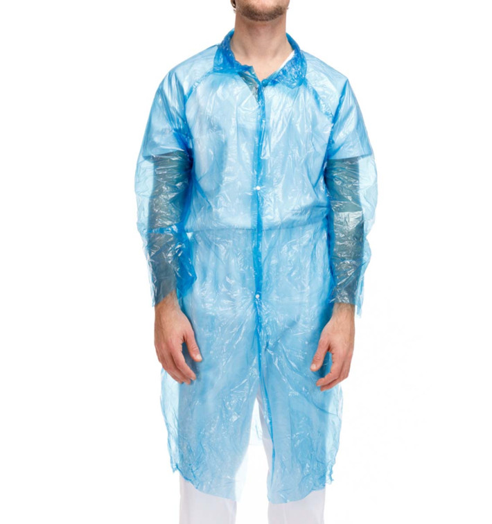 Blouse en PE avec bouton Bleu (1 Uté) Blouse en PE avec bouton Bleu (1 Uté)