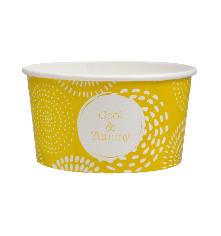 Pot à glace en carton 5oz/140 ml "Cool&Yummy" (50 Unités) Pot à glace en carton 5oz/140 ml "Cool&Yummy" (50 Unités)