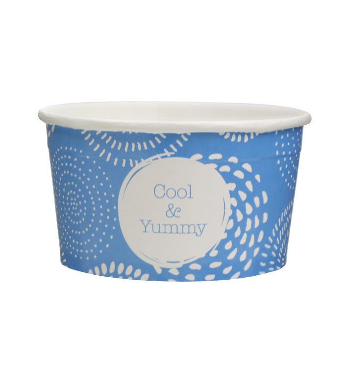 Pot à glace en carton 6oz/175 ml "Cool&Yummy" (50 Unités)