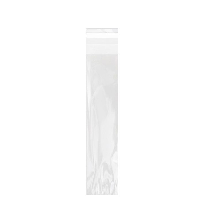 Plastic zak met Zelfklevende flap Cellofaan 4x22cm G-160 (1000 stuks) Plastic zak met Zelfklevende flap Cellofaan 4x22cm G-160 (1000 stuks)