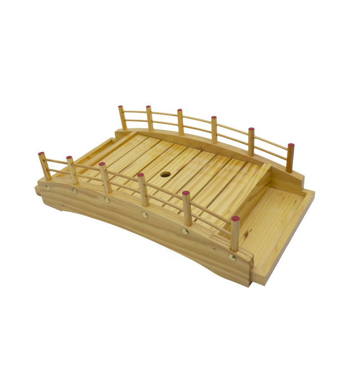 Pont en Bois pour Sushi 43x21,5x12,5cm (1 Uté) Pont en Bois pour Sushi 43x21,5x12,5cm (1 Uté)