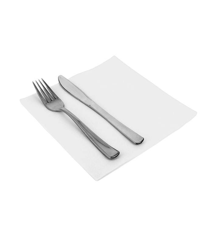 Serviette Papier Molletonnée 40x40 Blanc (1.200 Unités) Serviette Papier Molletonnée 40x40 Blanc (1.200 Unités)