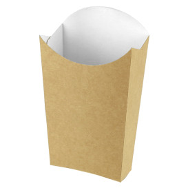 Papieren Container voor frietenkraft groot maat 8,2x3,3x14,9cm (25 stuks) 