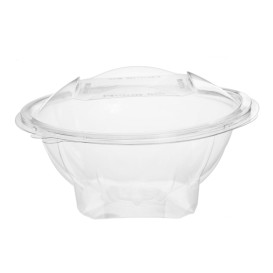 Saladier Rond avec charnière APET Transparent 750ml Ø172mm (25 Utés)