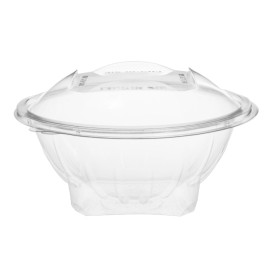 Plastic saladekom APET Rond vormig transparant 1000ml Ø18,6cm (240 stuks)