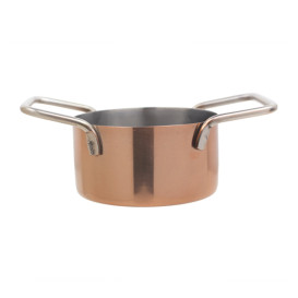 Mini Cocotte en Acier Inoxydable Cuivre Ø7x4,5cm (6 Utés)