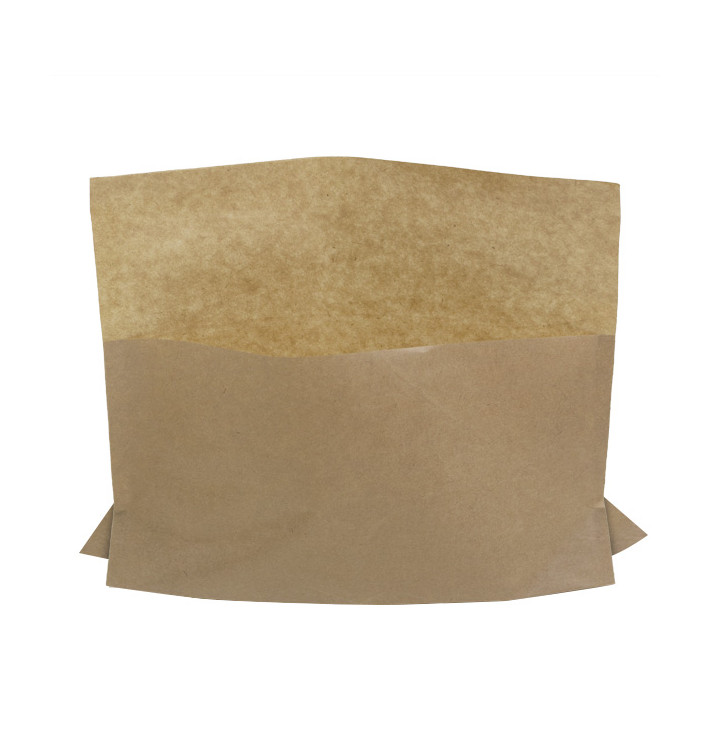 Papieren voedsel envelop Vetvrij kraft 21x17/11x3cm (100 stuks) Papieren voedsel envelop Vetvrij kraft 21x17/11x3cm (100 stuks)